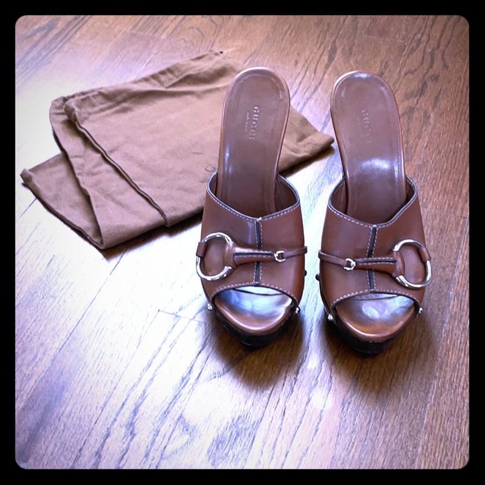 Gucci Platform Horsebit Mules